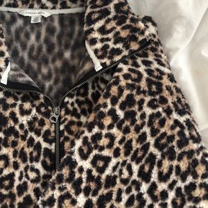 cheetah sherpa cozy full zip